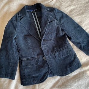 J.Crew Crewcuts Toddler Boy Ludlow Navy Corduroy Blazer Suit Jacket